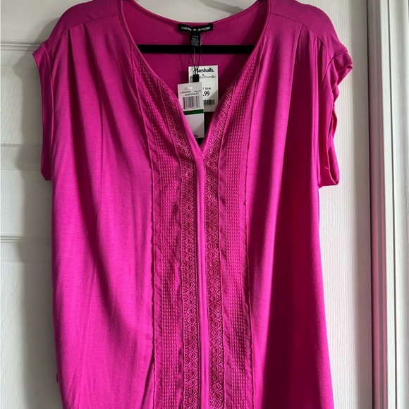 Cable and Gauge pink blouse top pink new with tags large! - Picture 6 of 7